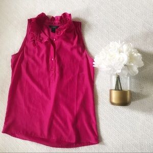 J. Crew Ruffle Neck Tank Top